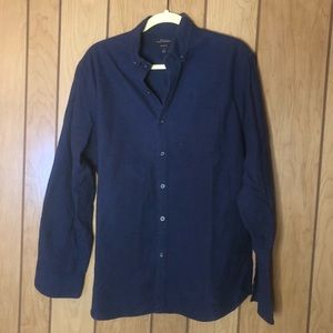 Marc Anthony Button Down Navy Blue Dress Shirt